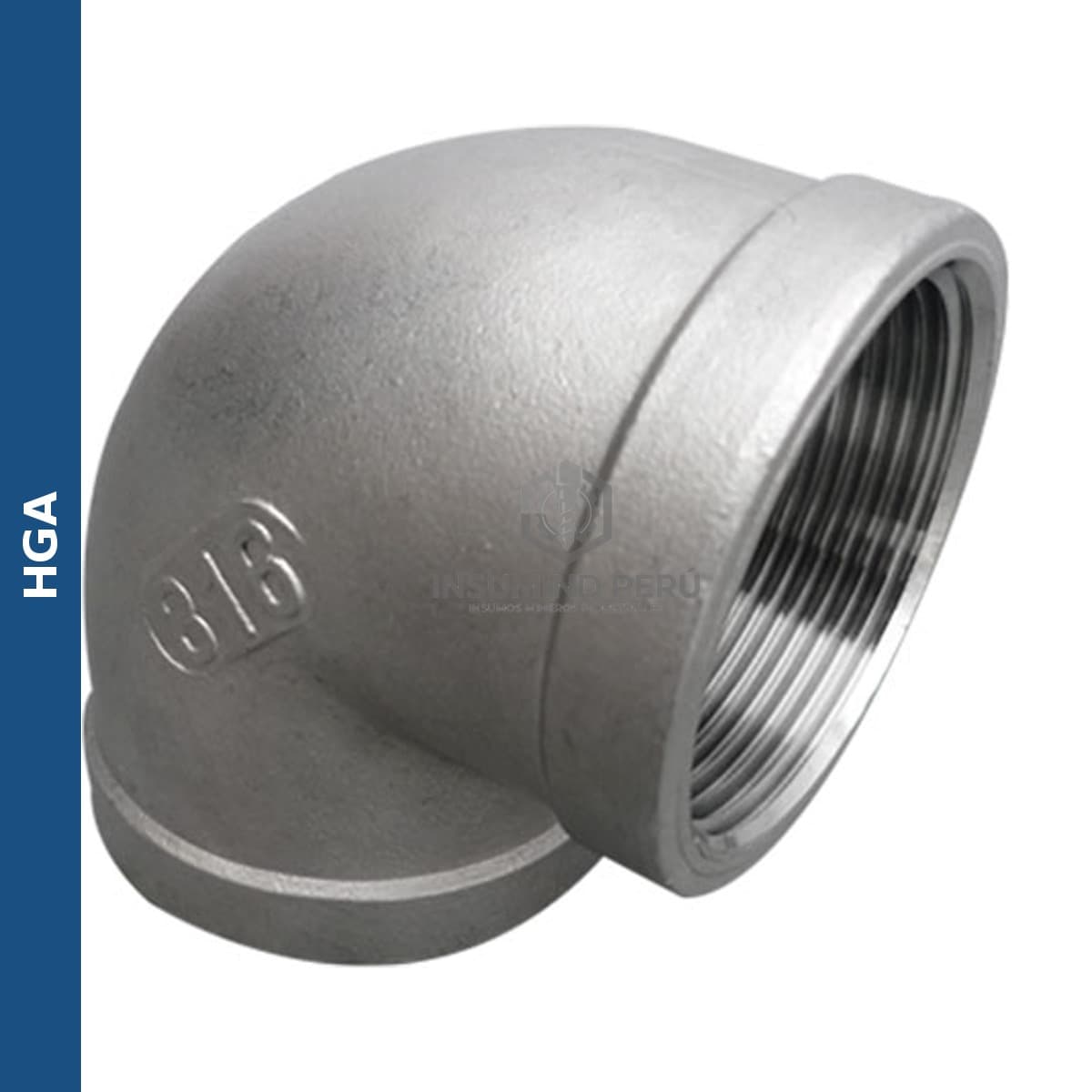 Codo de acero inoxidable HGA CODO90