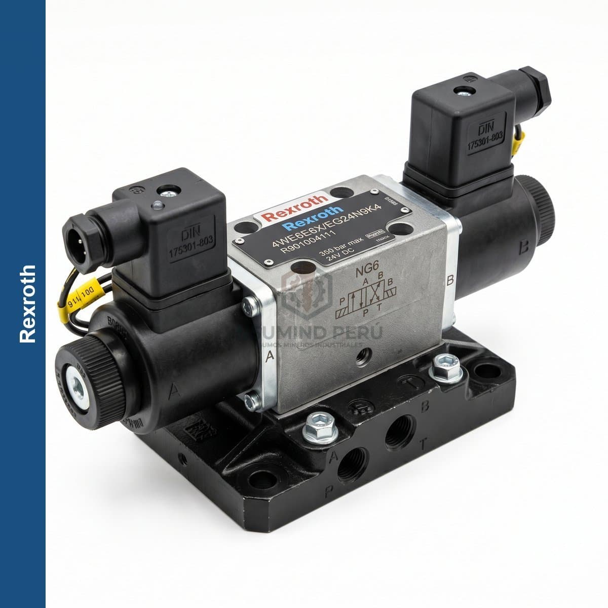 Válvula Rexroth 4WE6 - Direccional 4/3 NG6 Solenoide 12/24V