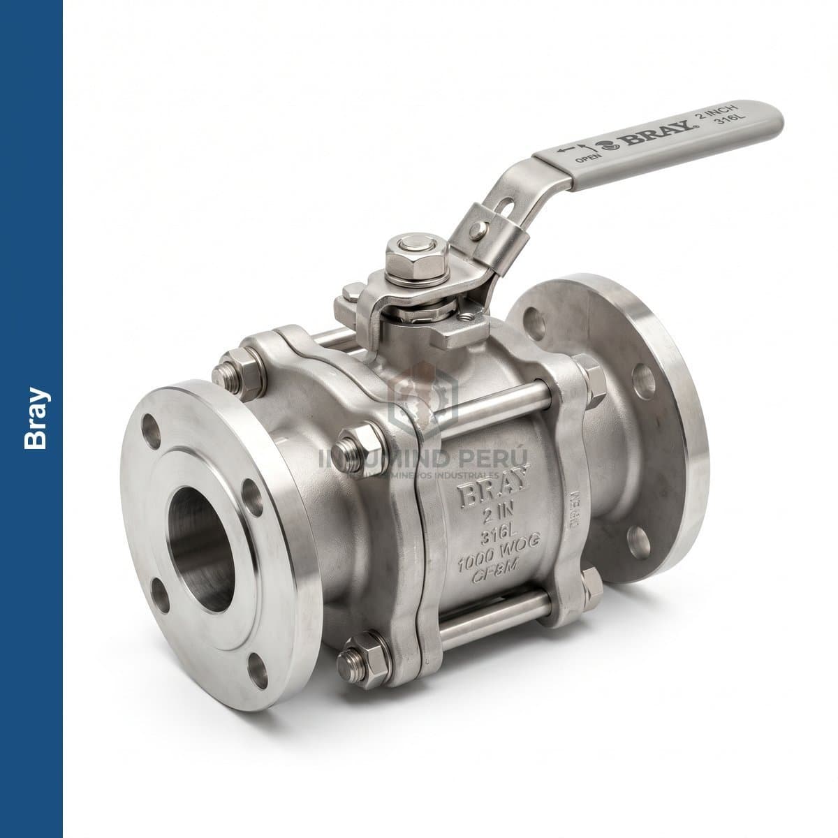 Válvula Bola 3 Piezas Bray Inox - Desmontable Industrial